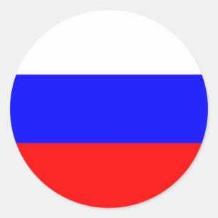Redondo Adesivo com pavilhão da Rússia