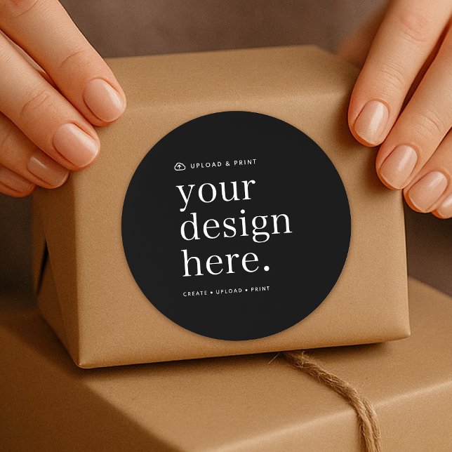 Redondo Adesivo com seu design enviado 3" Rodada (A versatile sticker template for personal or business use, available on a sheet or bulk roll)