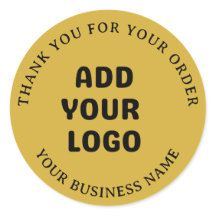 Adesivo Comercial Moderno Dourado Simples Adicione