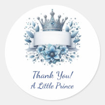 Adesivo Coroa Príncipe Azul Real Prata