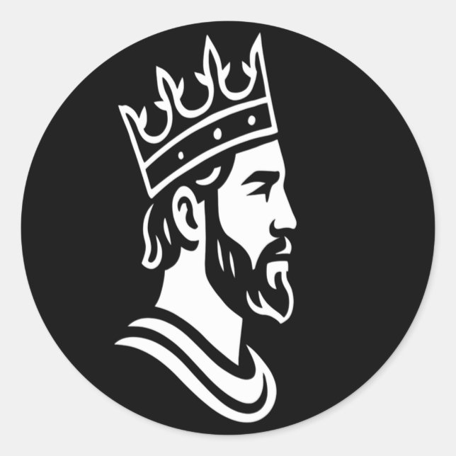 Redondo Adesivo Coroa Real KING – Adicione Poder a Qualque (Frente)
