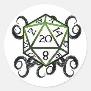 Redondo Adesivo Cthulhu D20