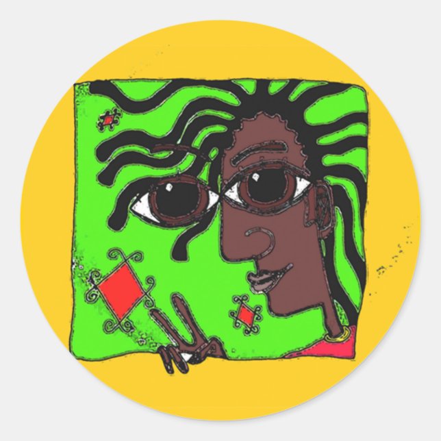 Redondo adesivo da alma cara (Frente)