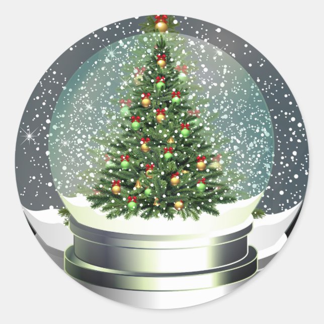 Redondo adesivo da árvore de natal (Frente)
