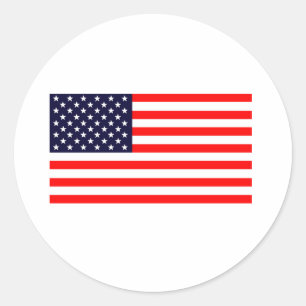 Redondo Adesivo da Bandeira Americana