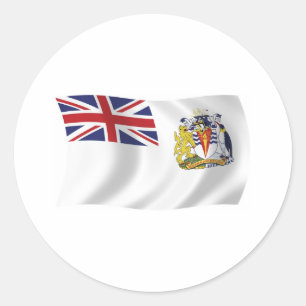 Redondo Adesivo da Bandeira Antártica Britânica