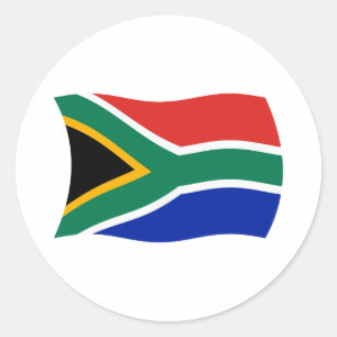 Redondo Adesivo da Bandeira da África do Sul