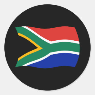 Redondo Adesivo da Bandeira da África do Sul