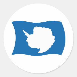 Redondo Adesivo da Bandeira da Antártida