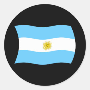 Redondo Adesivo da Bandeira da Argentina