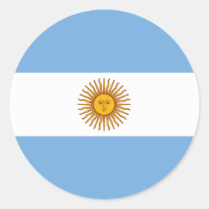 Redondo Adesivo da Bandeira da Argentina – Orgulho Argenti
