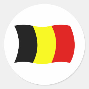 Redondo Adesivo da Bandeira da Bélgica