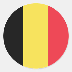 Redondo Adesivo da Bandeira da Bélgica – Orgulho Belga
