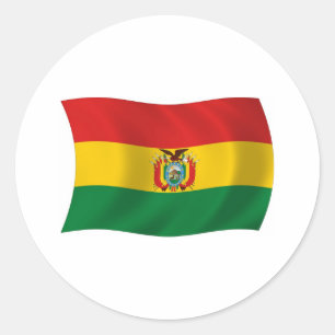 Redondo Adesivo da Bandeira da Bolívia