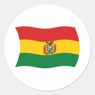 Redondo Adesivo da Bandeira da Bolívia