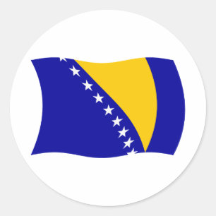 Redondo Adesivo da Bandeira da Bósnia e Herzegovina