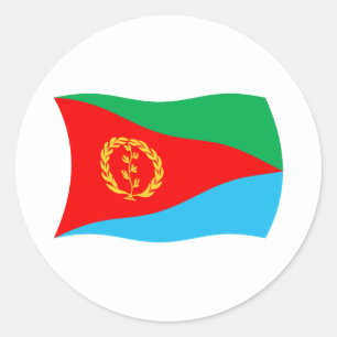 Redondo Adesivo da Bandeira da Eritreia