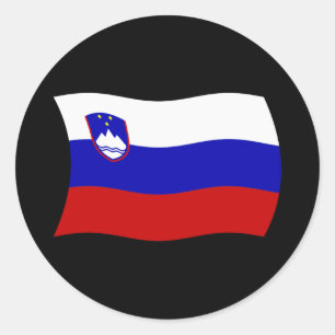 Redondo Adesivo da Bandeira da Eslovênia