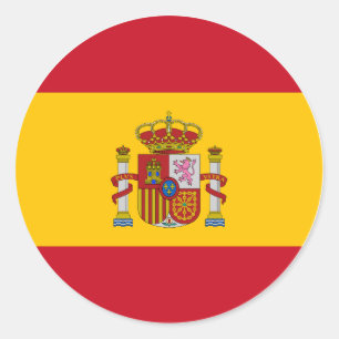 Redondo Adesivo da Bandeira da Espanha – Orgulho Espanhol