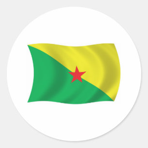 Redondo Adesivo da Bandeira da Guiana Francesa