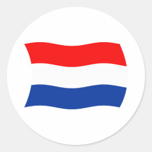 Redondo Adesivo da Bandeira da Holanda