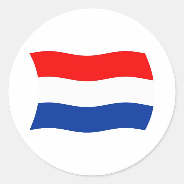 Redondo Adesivo da Bandeira da Holanda (Frente)