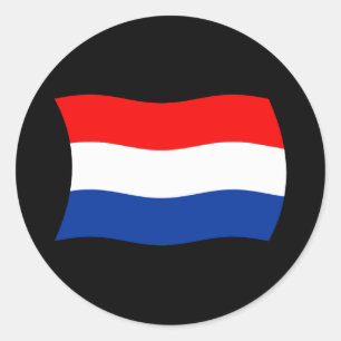 Redondo Adesivo da Bandeira da Holanda