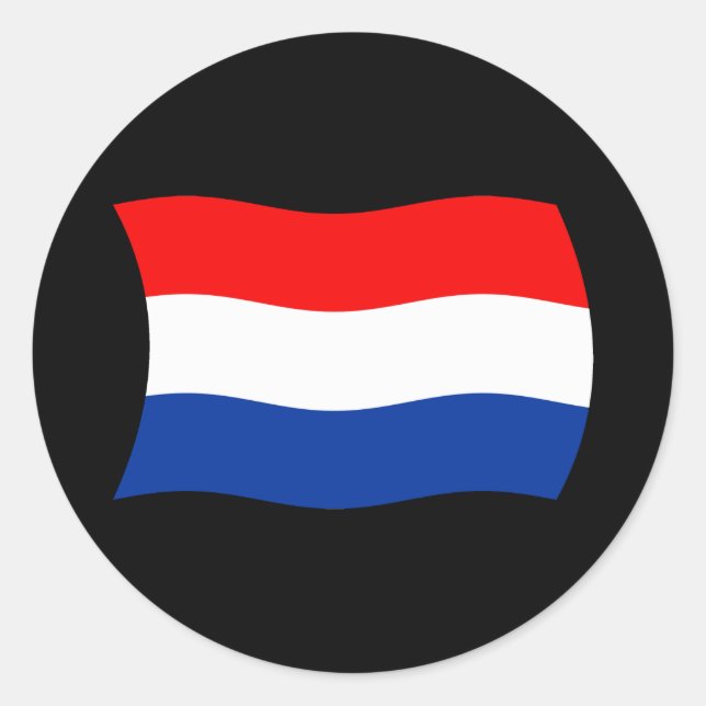 Redondo Adesivo da Bandeira da Holanda (Frente)
