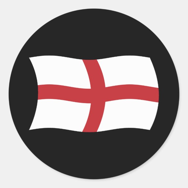 Redondo Adesivo da Bandeira da Inglaterra (Frente)
