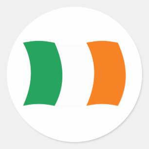 Redondo Adesivo da Bandeira da Irlanda