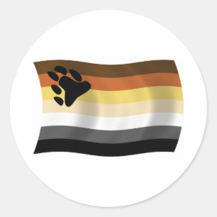 Redondo Adesivo da Bandeira da Irmandade do Urso