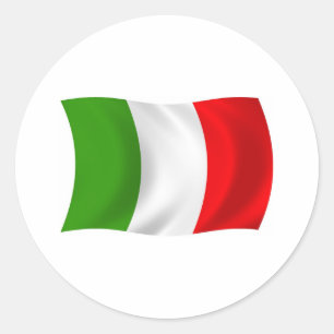Redondo Adesivo da Bandeira da Itália
