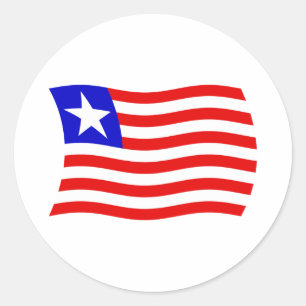 Redondo Adesivo da Bandeira da Libéria