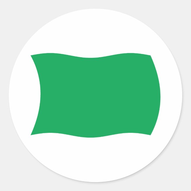 Redondo Adesivo da Bandeira da Líbia (Frente)
