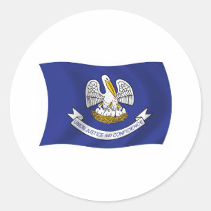 Redondo Adesivo da Bandeira da Louisiana