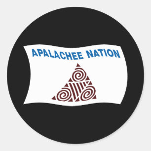 Redondo Adesivo da Bandeira da Nação Apalachee