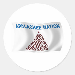 Redondo Adesivo da Bandeira da Nação Apalachee