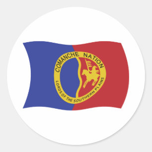 Redondo Adesivo da Bandeira da Nação Comanche