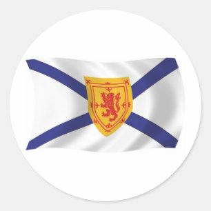 Redondo Adesivo da Bandeira da Nova Escócia