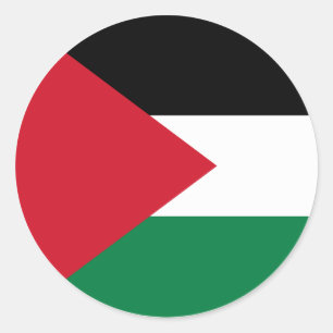 Redondo Adesivo da Bandeira da Palestina – Orgulho Palesti