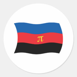 Redondo Adesivo da Bandeira da Poliamoria