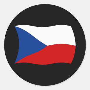 Redondo Adesivo da Bandeira da República Tcheca