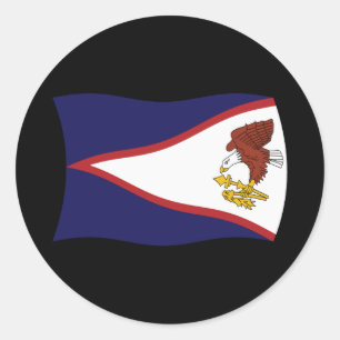 Redondo Adesivo da Bandeira da Samoa Americana