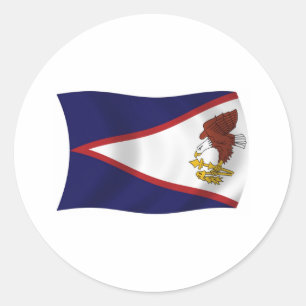 Redondo Adesivo da Bandeira da Samoa Americana