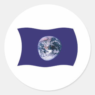 Redondo Adesivo da Bandeira da Terra