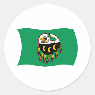 Redondo Adesivo da Bandeira da Tribo Kutenai