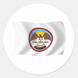 Redondo Adesivo da Bandeira da Tribo Ute