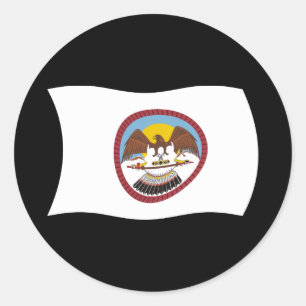 Redondo Adesivo da Bandeira da Tribo Ute