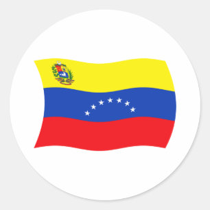 Redondo Adesivo da Bandeira da Venezuela