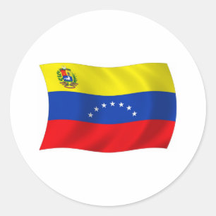 Redondo Adesivo da Bandeira da Venezuela